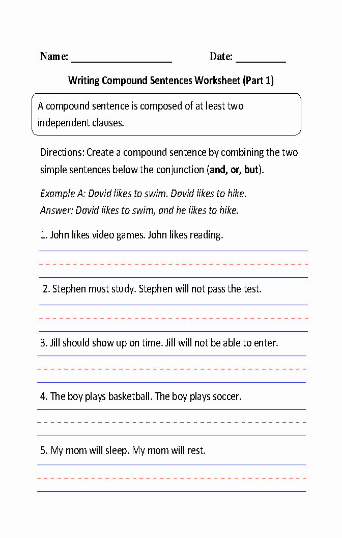 Compound Sentences Worksheet Pdf Luxury Sentences Worksheets