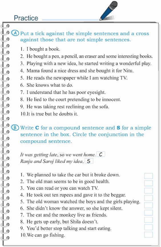 50 Compound Sentences Worksheet With Answers Chessmuseum Template Library