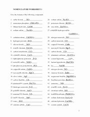 Compounds Names and formulas Worksheet Fresh Names and formulas Of Ionic Pounds Answers Names and