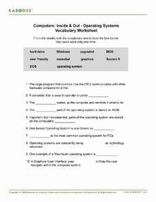 Computer Basics Worksheet Answer Key Best Of Puters Inside and Out Operating Systems Vocabulary