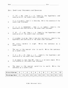 Conditional Statement Worksheet Geometry Best Of Conditional Statements and Converses Worksheet for 9th