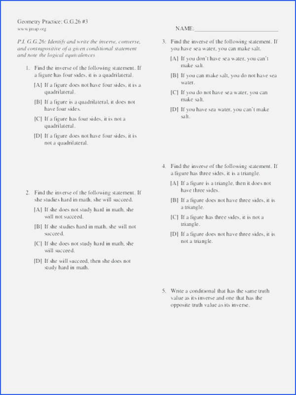 Conditional Statement Worksheet Geometry Elegant Conditional Statements Worksheet