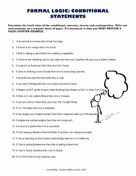 Conditional Statement Worksheet Geometry Elegant Geometry Conditional Statements Iii Converse Inverse