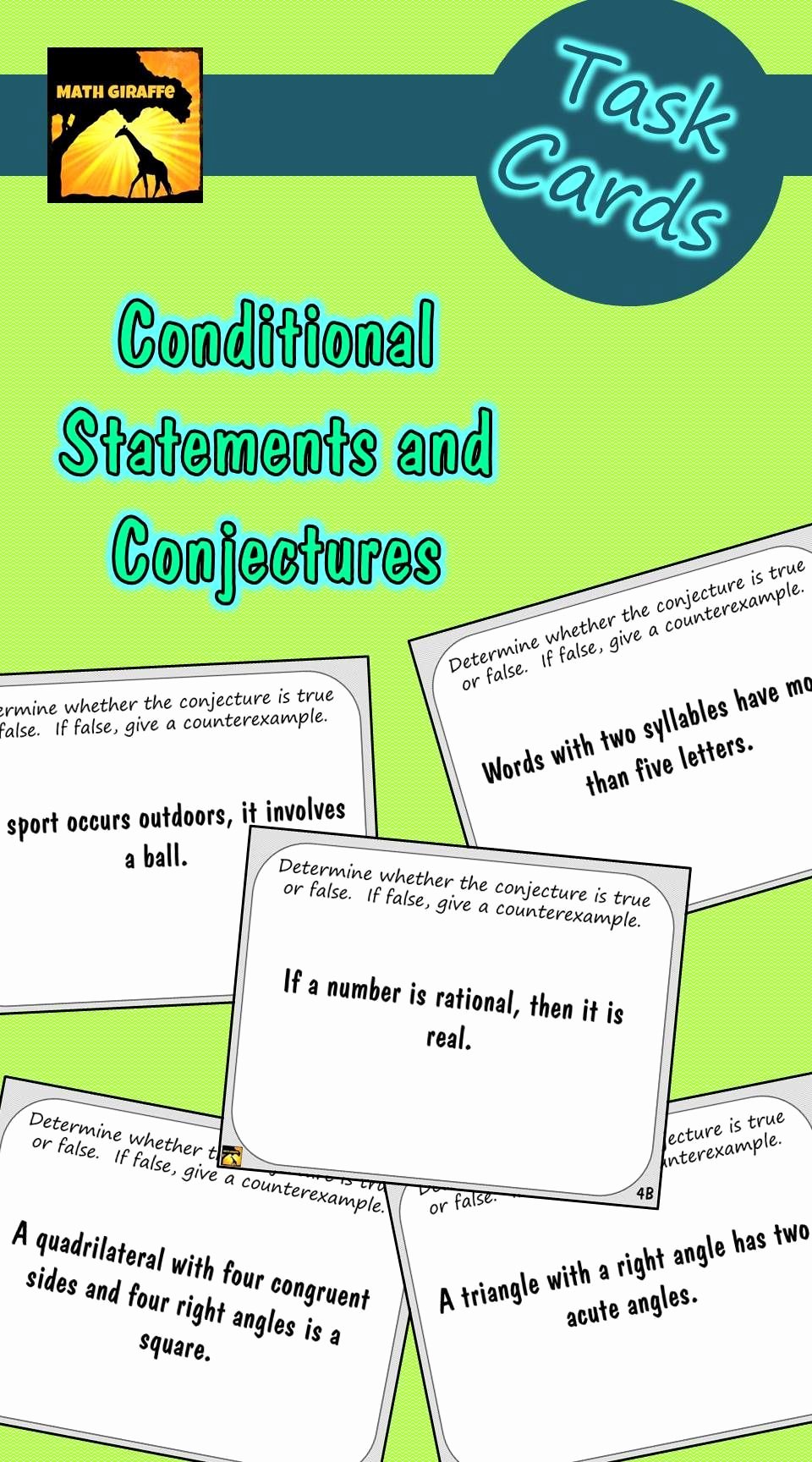 50 Conditional Statement Worksheet Geometry