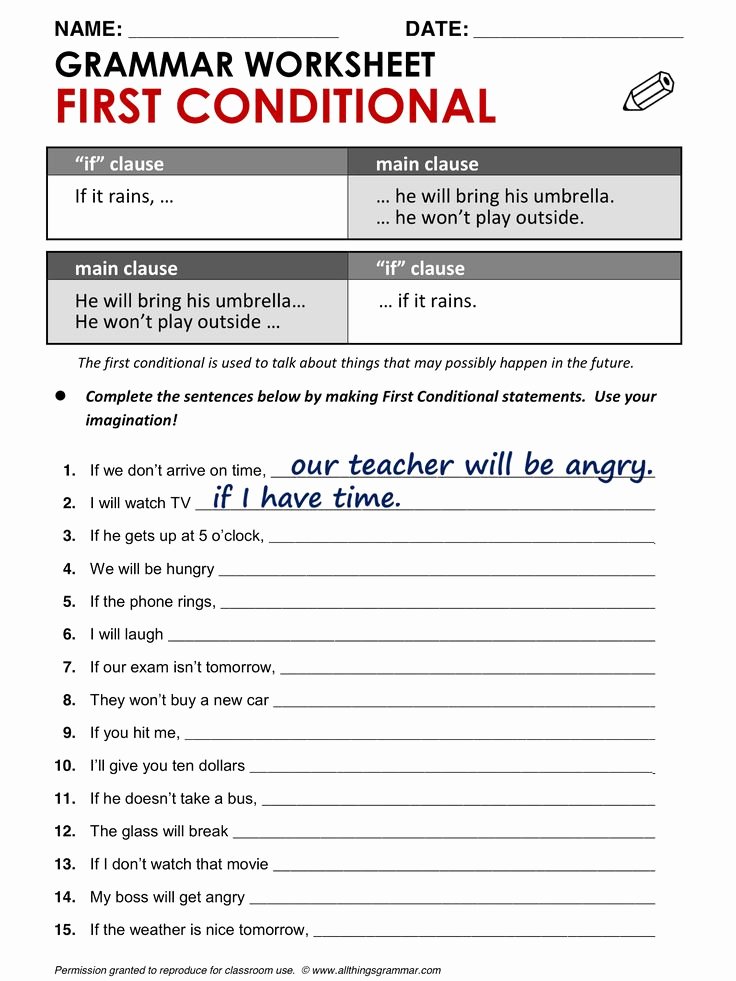 50 Conditional Statements Worksheet With Answers