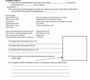 Conduction Convection and Radiation Worksheet Beautiful Bill Nye Heat Video Worksheet Conduction Convection