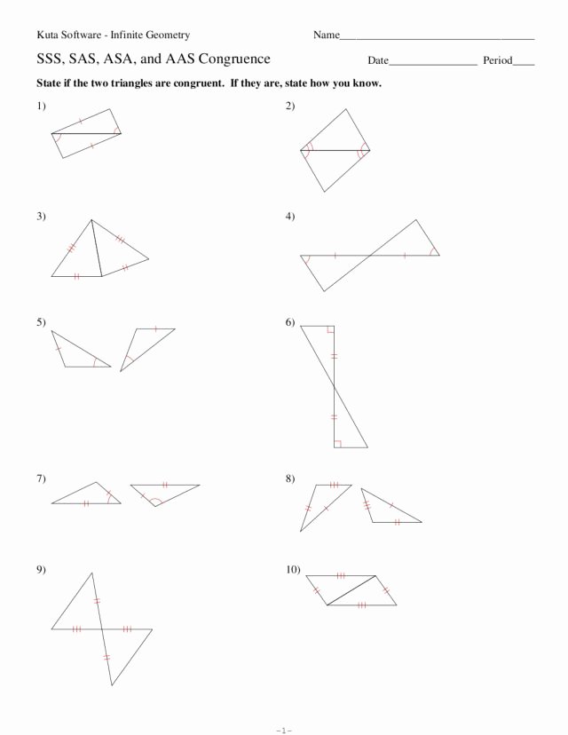 Congruent Triangles Worksheet Answer Key Fresh Sss Sas asa and Aas Congruence Worksheet for 8th 10th