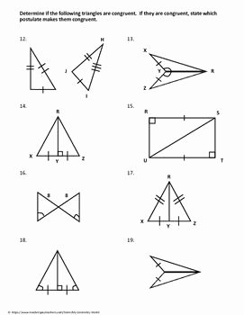 Congruent Triangles Worksheet Answer Key Inspirational Geometry Test Review Congruent Triangles