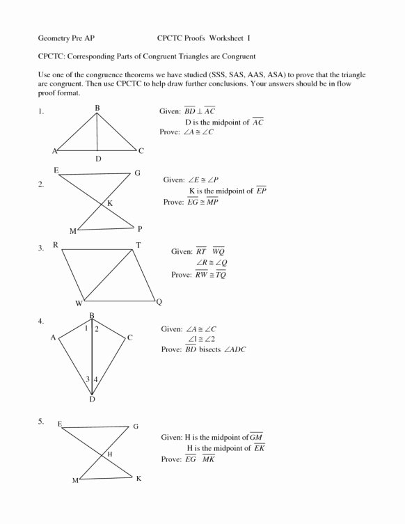Congruent Triangles Worksheet Answers Best Of Using Congruent Triangles Cpctc Worksheet Answers Ourclipart