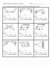 Congruent Triangles Worksheet with Answer Luxury Congruent Triangles Answer Key Geometry Practice Test