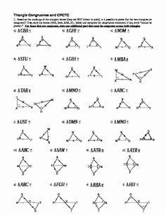 Congruent Triangles Worksheet with Answers Inspirational Triangle Congruence Worksheet Fall 2010 with Answer Key