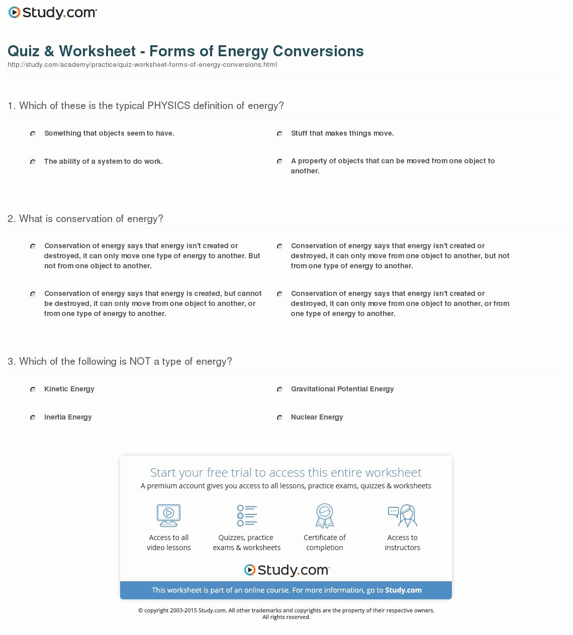 Conservation Of Energy Worksheet Answers Beautiful Energy Transfer Worksheets Middle School 1000 Ideas