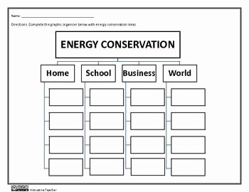 Conservation Of Energy Worksheet Best Of Energy Conservation Graphic organizer Worksheet