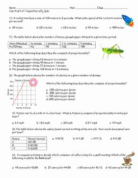 Constant Of Proportionality Worksheet Awesome Constant Of Proportionality Quiz 7th Grade Math by Math