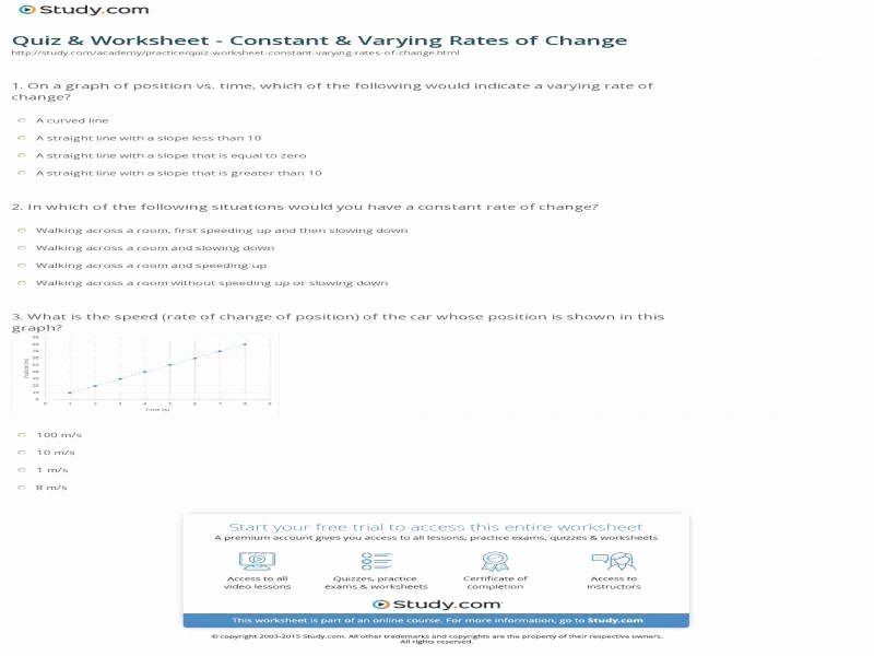 Constant Rate Of Change Worksheet Luxury Constant Rate Change Worksheet