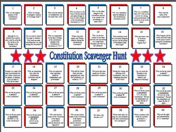 Constitution Scavenger Hunt Worksheet Lovely U S Constitution Scavenger Hunt by Carol Kilburn