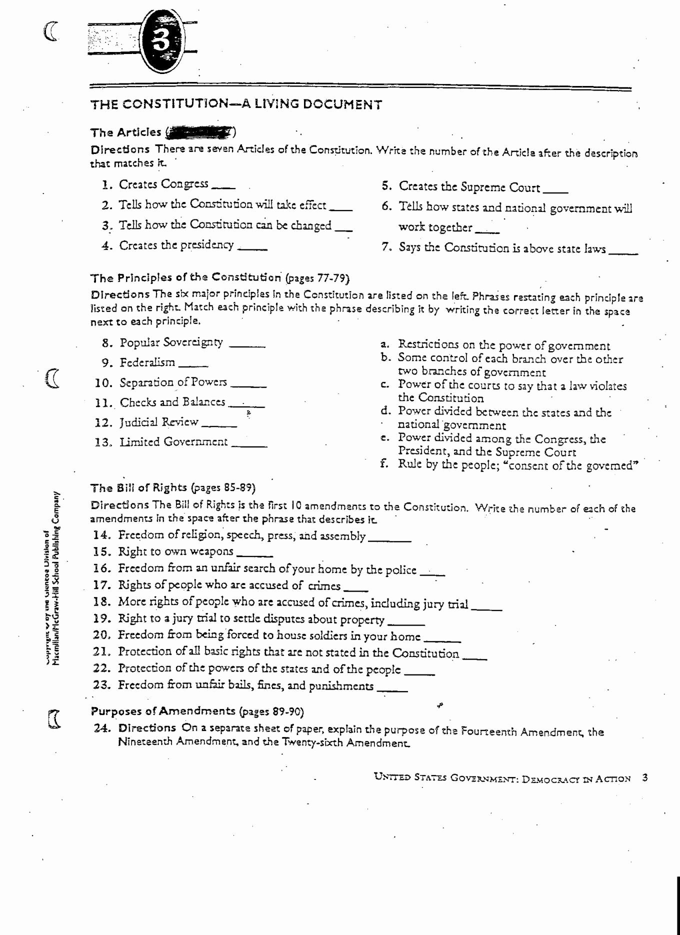 Constitutional Principles Worksheet Answers Best Of Limiting Government Icivics Worksheet Answer Key