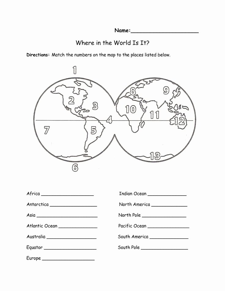 Continents and Oceans Worksheet Inspirational Best 25 Continents and Oceans Ideas On Pinterest