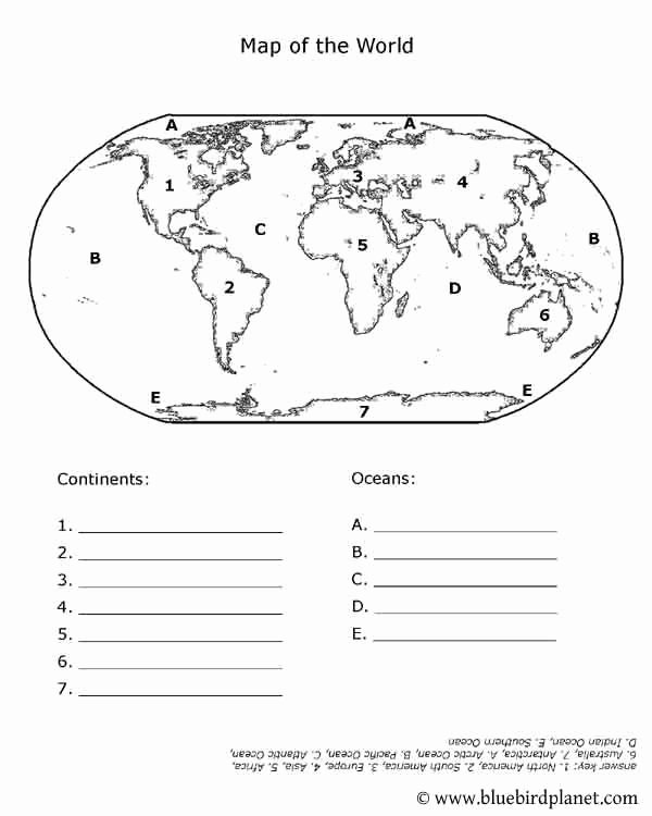 Continents and Oceans Worksheet Inspirational Free Printable Worksheets for Preschool Kindergarten 1st