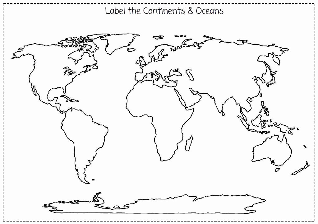 Continents and Oceans Worksheet New Iman S Home School Continents &amp; Oceans Cut &amp; Label the