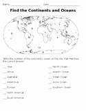 Continents and Oceans Worksheet Pdf Awesome Continents and Oceans Worksheet
