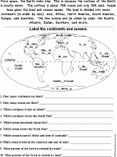 Continents and Oceans Worksheet Pdf Awesome Continents Enchantedlearning
