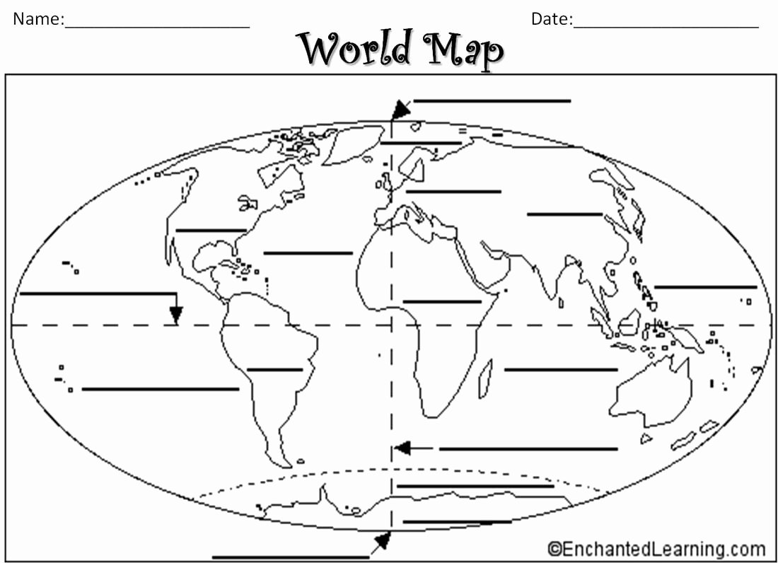 Continents and Oceans Worksheet Pdf Beautiful Blank Maps Of Continents and Oceans and Travel Information