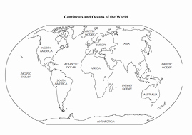 Continents and Oceans Worksheet Pdf Beautiful Continents and Oceans Of the World by sophialouisechivers