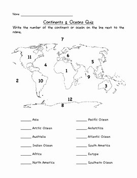 Continents and Oceans Worksheet Pdf Best Of Continents &amp; Oceans Quiz by Pickled Teacher 22