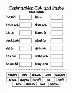 Contractions Worksheet 2nd Grade Awesome 19 Best Of Contractions Worksheets Third Grade