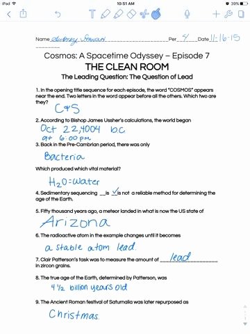 Cosmos Episode 1 Worksheet Answers Awesome Cosmos Episode 1 Worksheet Answer Key