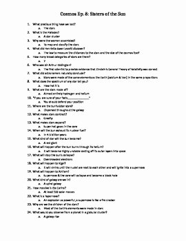 Cosmos Episode 1 Worksheet Answers Awesome Movie Guide Cosmos A Spacetime Odyssey Episode 8 &quot;sisters