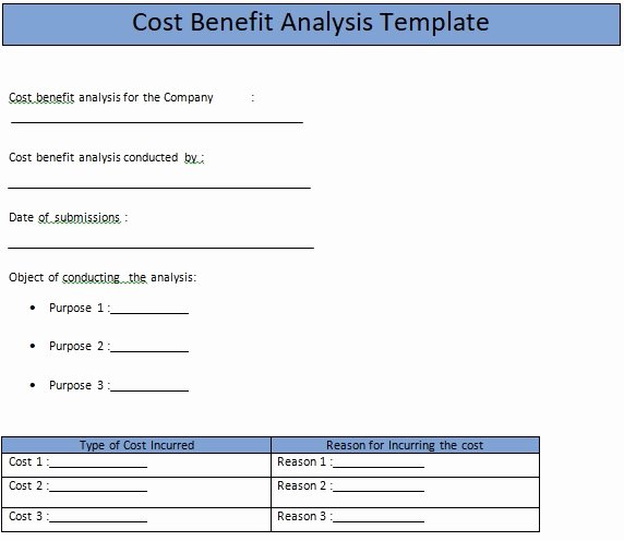 Cost Benefit Analysis Worksheet Unique Download Business Cost Benefit Analysis Template for