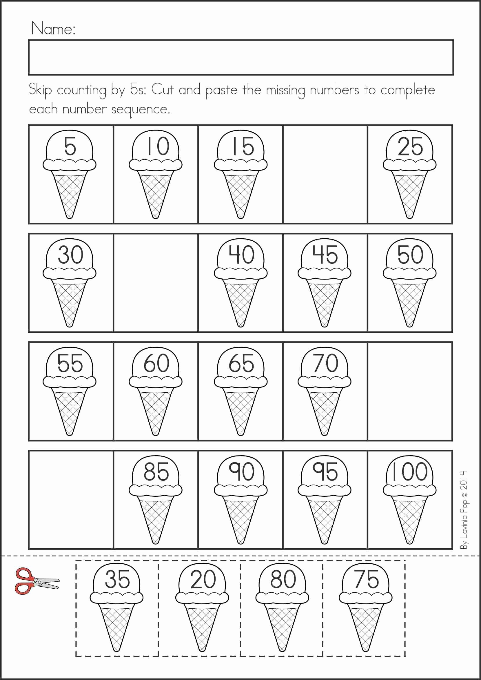Count by 5s Worksheet Best Of Summer Review