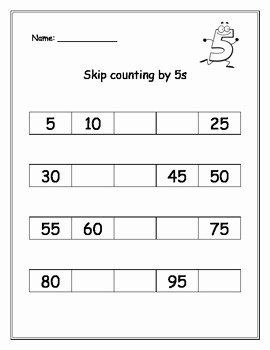 Count by 5s Worksheet Inspirational Skip Counting by 5s Worksheet by Jade S Store