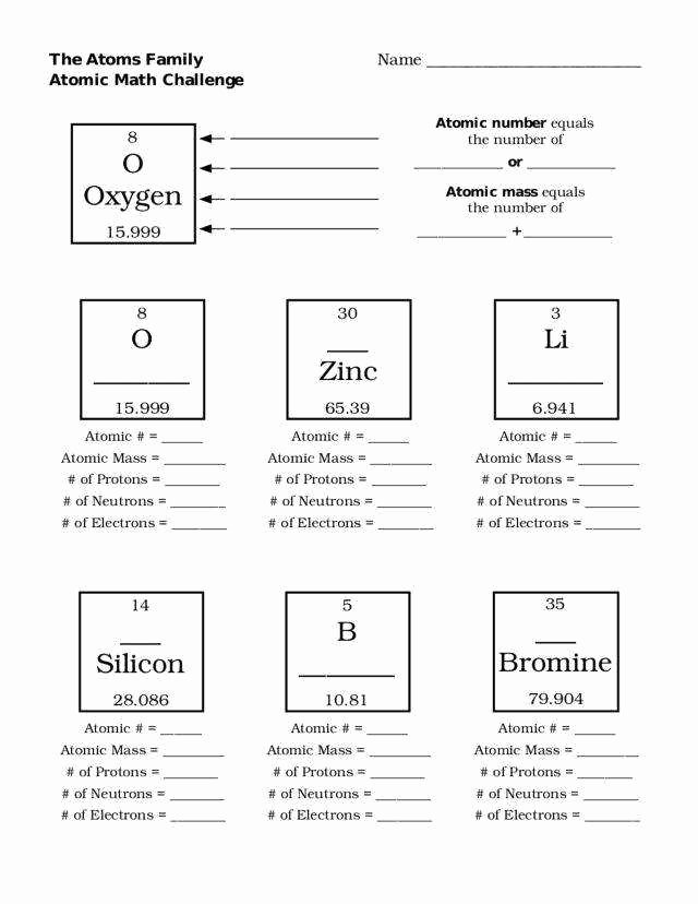 50 Counting Atoms Worksheet Answers