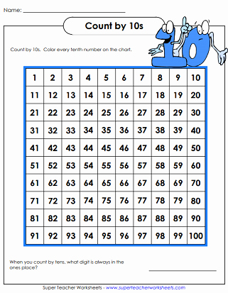 Counting by 10s Worksheet Awesome Skip Counting by Tens Worksheets