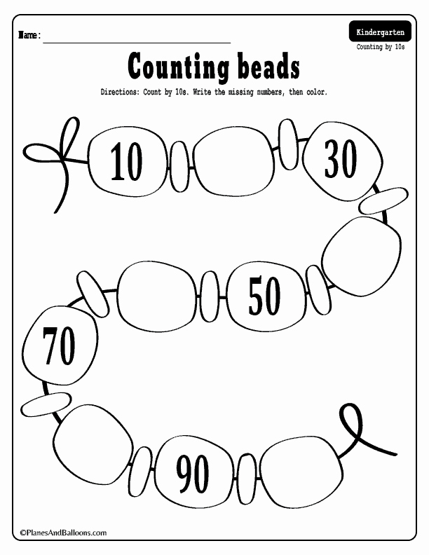 Counting by 10s Worksheet Best Of Skip Counting Worksheets for Kindergarten for Classroom or