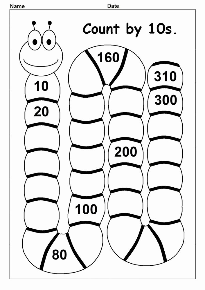 Counting by 10s Worksheet Luxury Count by 10s Worksheets