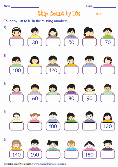 Counting by 10s Worksheet Luxury Skip Counting by 10s Worksheets