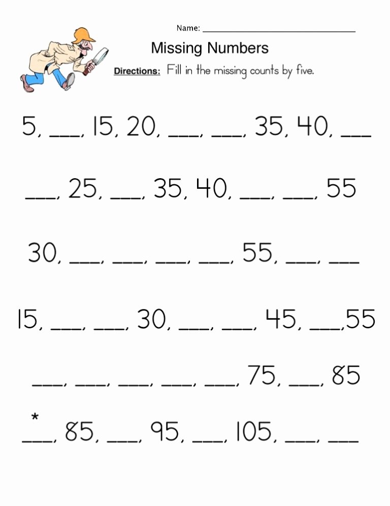 Counting by 2&amp;#039;s Worksheet New Count by 5s Worksheets for Preschool – Kids Learning Activity