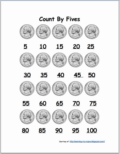 Counting by 5s Worksheet New Earning My Cape Counting by Fives and Tens