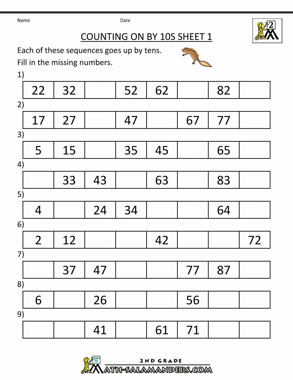 Counting In 10s Worksheet Beautiful Count by Tens Worksheets