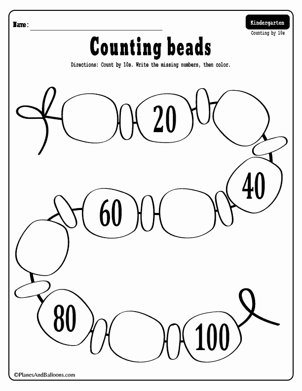 Counting In 10s Worksheet Best Of Skip Counting Worksheets 09 Planes &amp; Balloons