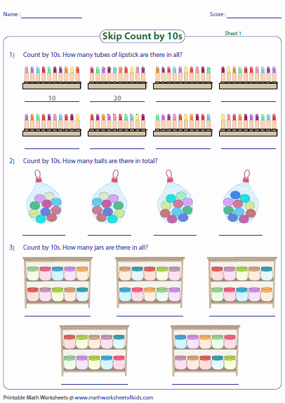 Counting In 10s Worksheet Inspirational Skip Counting by 10s Worksheets