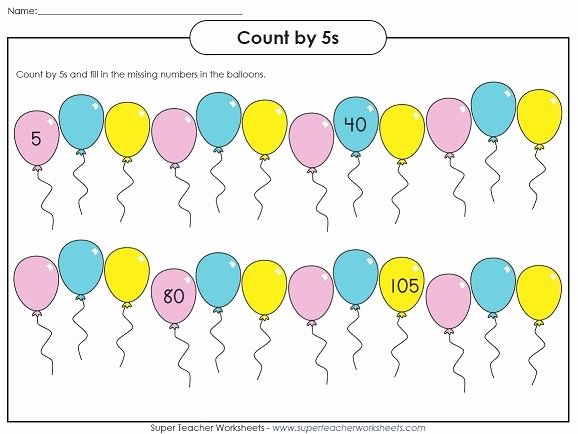 Counting In 5s Worksheet Awesome Practice Skip Counting by Fives with these Worksheets