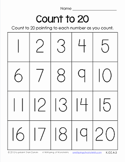 Counting to 20 Worksheet Awesome Worksheets by Subject
