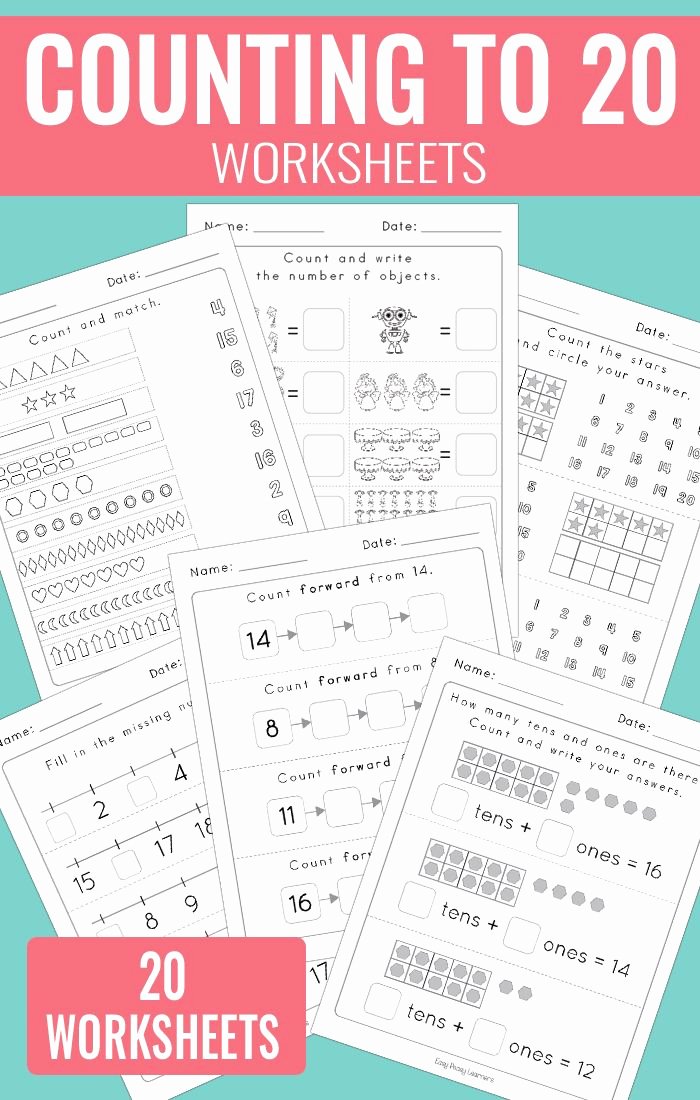 Counting to 20 Worksheet Inspirational the 25 Best Counting to 20 Ideas On Pinterest