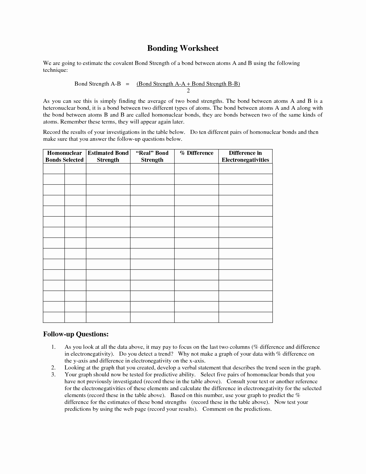 Covalent Bonding Worksheet Answer Key Inspirational 11 Best Of Ionic and Covalent Bonding Practice