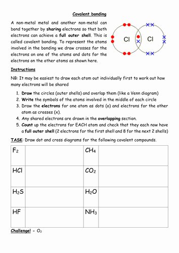 Covalent Bonding Worksheet Answers Beautiful Covalent Bond Worksheet